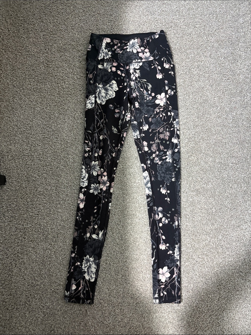 Victoria's Secret Black Floral Leggings